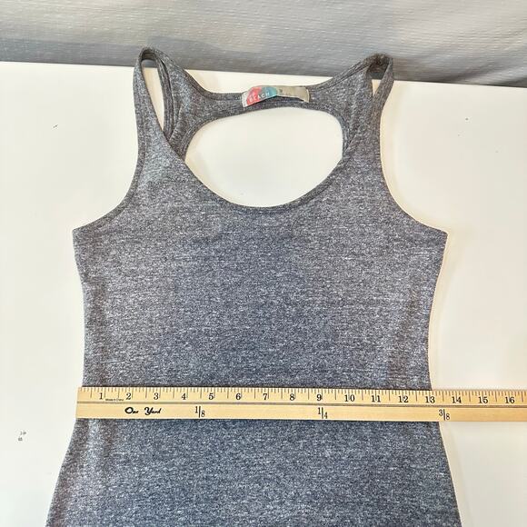Free People Beach Midi Dress Size XS Racer Back Heather Grey Vacation Minimalist - Picture 11 of 12